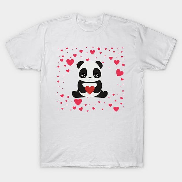 Dabbing Panda heart T-Shirt by 88House Shop